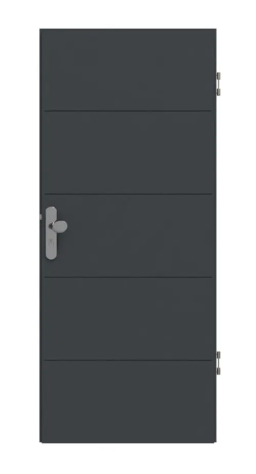 HÖRMANN Drzwi wejściowe do mieszkania Groove 27 antracytowy szary lakier DesignLine