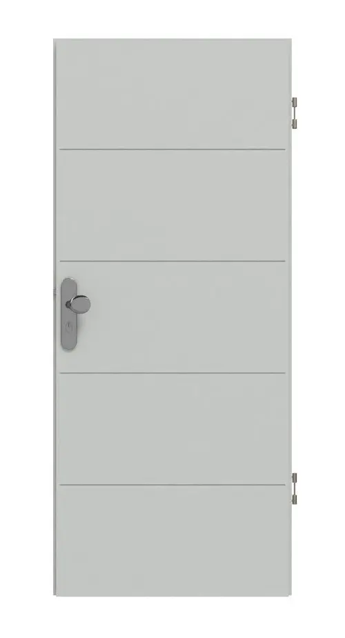 Widok frontowy modelu Signum 27 Basic lakier szary RAL 7035 drzwi wejściowe do mieszkania - Huga
