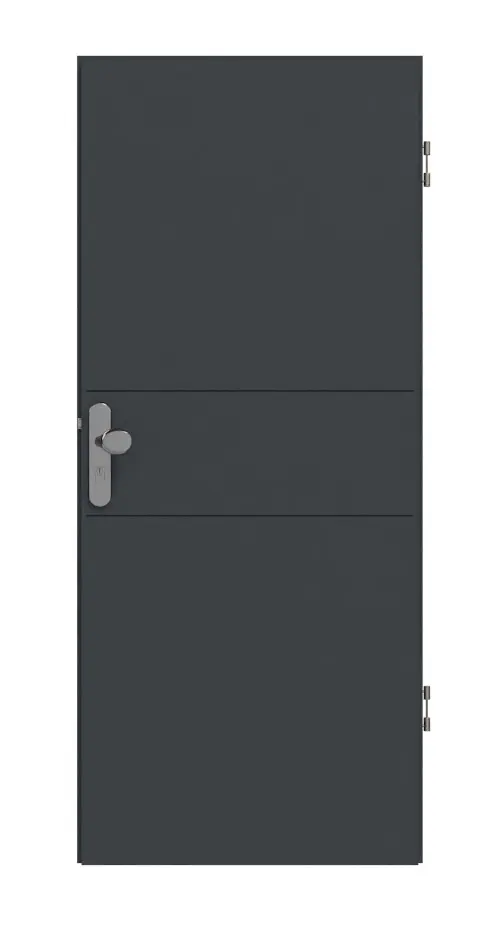 HÖRMANN drzwi wejściowe do mieszkania Groove 29 szary antracytowy RAL 7016 lakier DesignLine