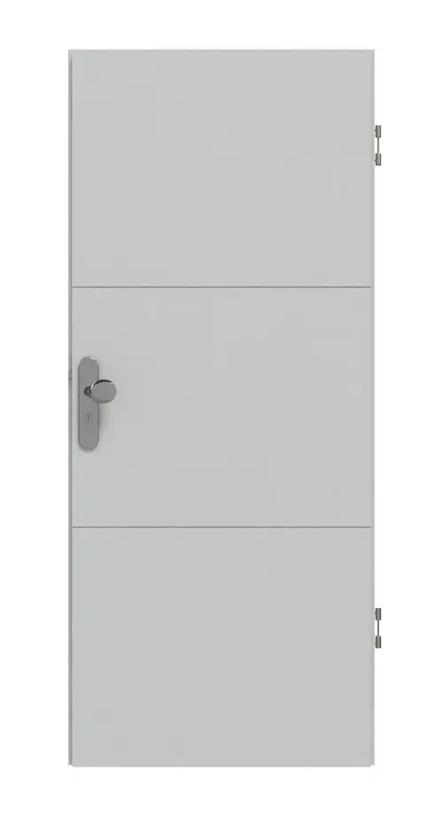 HÖRMANN drzwi wejściowe do mieszkania Groove 31 szary RAL 7035 lakier DesignLine