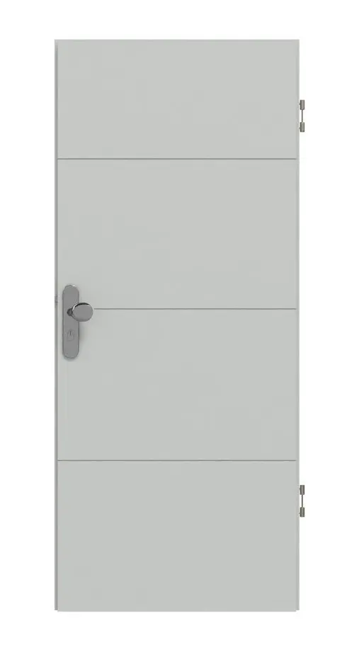 Widok frontowy modelu Signum 34 Basic lakier szary RAL 7035 drzwi wejściowe do mieszkania - Huga