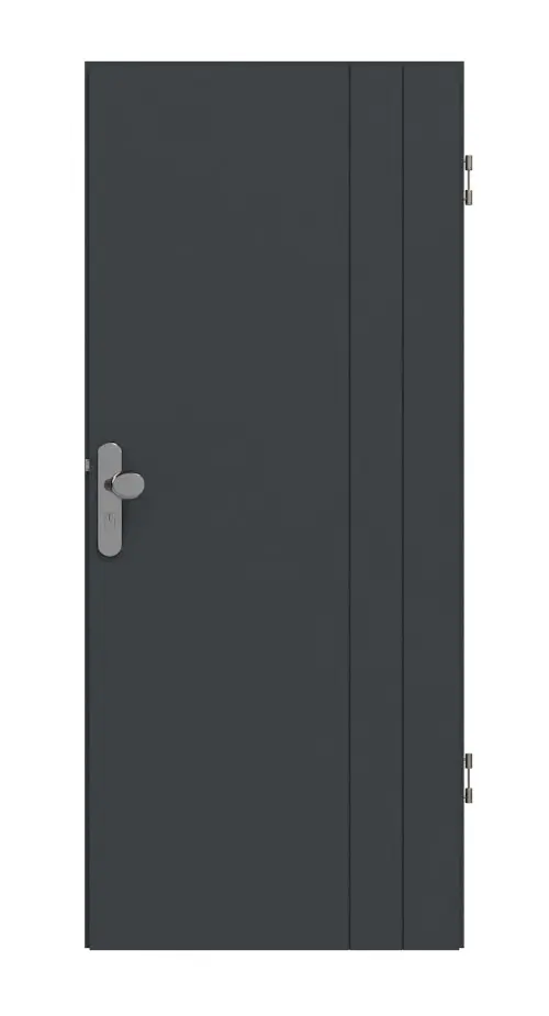 HÖRMANN drzwi wejściowe do mieszkania Groove 39 szary antracytowy RAL 7016 lakier DesignLine