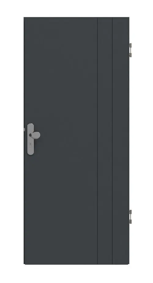 Widok frontowy modelu Signum 39 Basic lakier antracyt RAL 7016 drzwi wejściowe do mieszkania - Huga