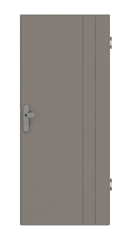 HÖRMANN Drzwi wejściowe do mieszkania Groove 39 taupe RAL 7048 lakier DesignLine