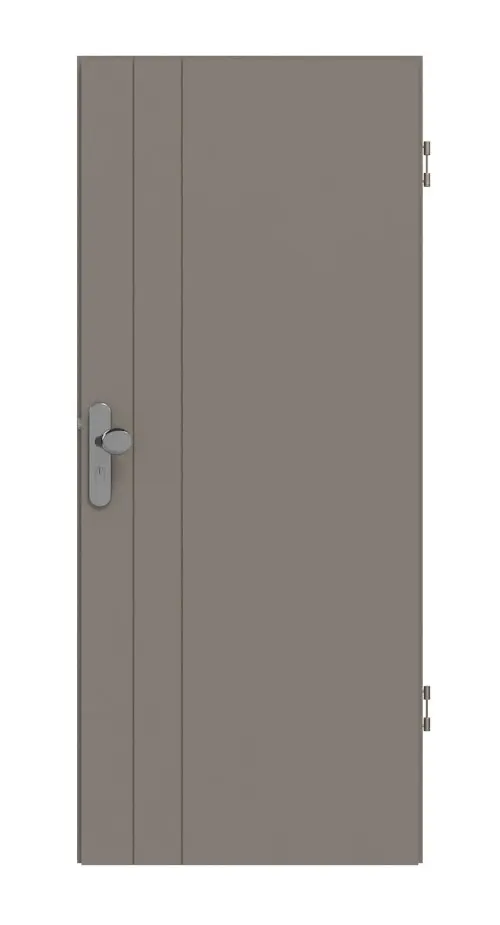 HÖRMANN drzwi wejściowe do mieszkania Groove 44 taupe RAL 7048 lakier DesignLine