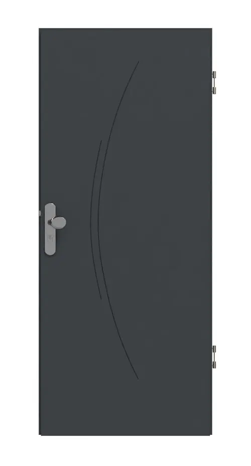 HÖRMANN drzwi wejściowe do mieszkania Groove 49 szary antracytowy RAL 7016 lakier DesignLine