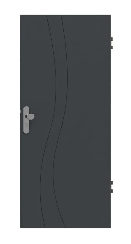 HÖRMANN drzwi wejściowe do mieszkania Groove 51 szary antracytowy RAL 7016 lakier DesignLine