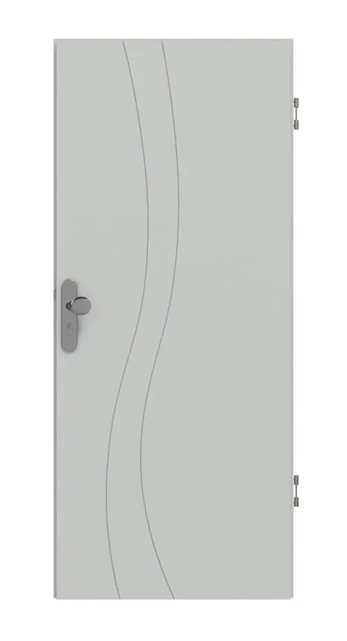 HÖRMANN drzwi wejściowe do mieszkania Groove 51 szary RAL 7035 lakier DesignLine