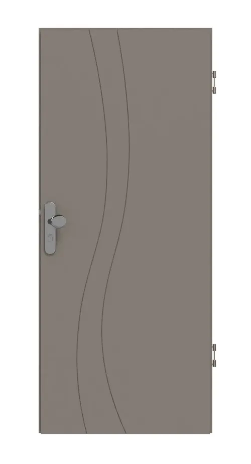 HÖRMANN drzwi wejściowe do mieszkania Groove 51 taupe RAL 7048 lakier DesignLine