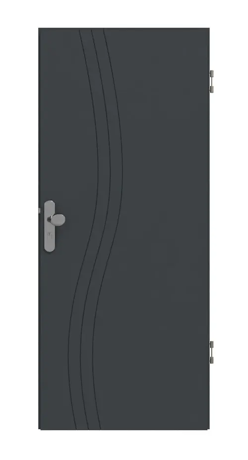 HÖRMANN drzwi wejściowe do mieszkania Groove 53 szary antracytowy RAL 7016 lakier DesignLine