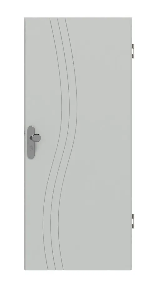 HÖRMANN drzwi wejściowe do mieszkania Groove 53 szary RAL 7035 lakier DesignLine