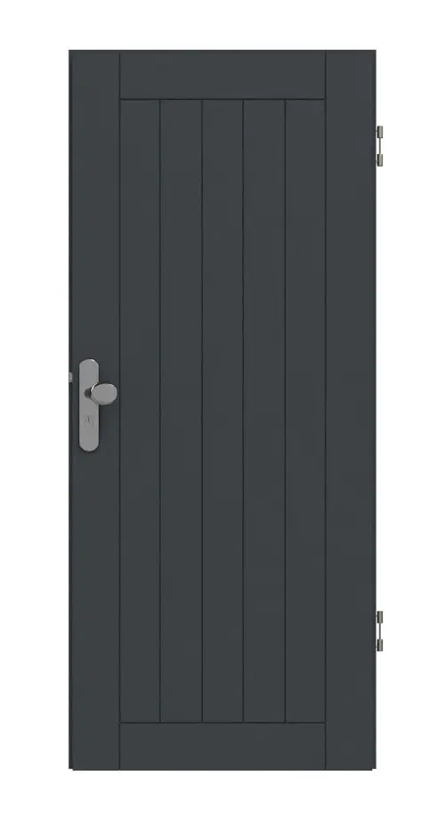 HÖRMANN drzwi wejściowe do mieszkania Groove 54 szary antracytowy RAL 7016 lakier DesignLine