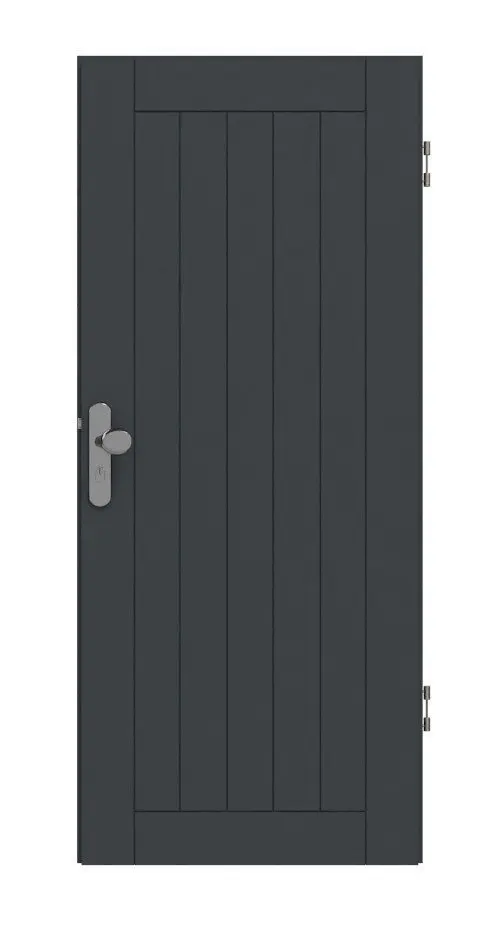 Widok frontowy Signum 54 Basic lakier antracyt RAL 7016 drzwi wejściowe do mieszkania - Huga