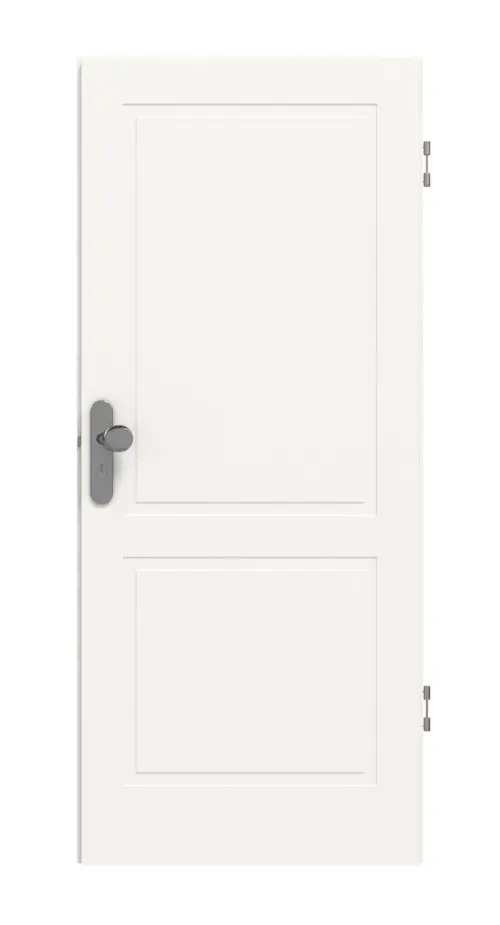 Frontansicht drzwi wejściowych LEBO Kopenhaga 20 białe lakierowane