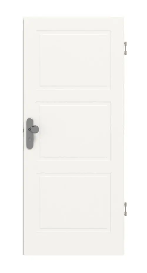 Frontansicht drzwi wejściowych LEBO Kopenhaga 32 białe lakierowane