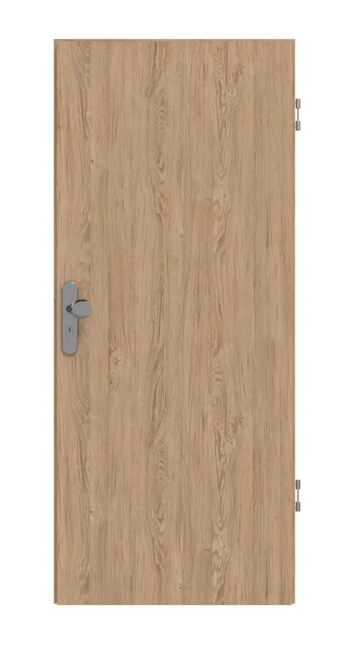 Widok frontowy drzwi wejściowych do mieszkania typu 52 dąb wędzony Lamikor - Kilsgaard