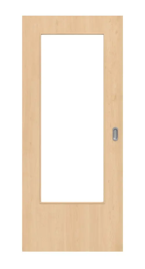 JELD-WEN drzwi przesuwne do pomieszczeń wilgotnych Crest Maple HPL-Urban z przeszkleniem LÖ-23