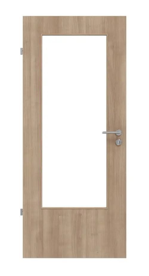 JELD-WEN Drzwi do pomieszczeń wilgotnych Acadia Cherry HPL-Urban z przeszkleniem LÖ-23