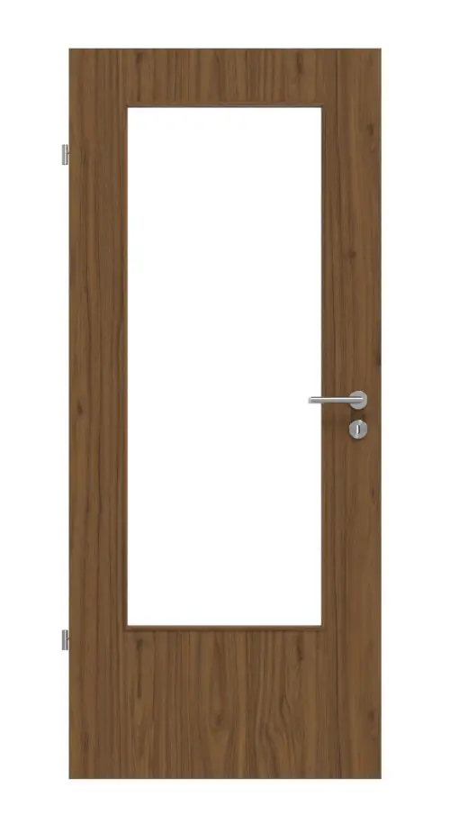 JELD-WEN drzwi do pomieszczeń wilgotnych Walnut Grove HPL-Urban z przeszkleniem LÖ-23