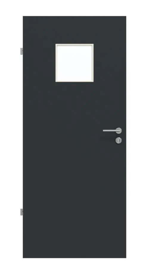 GARANT drzwi do pomieszczeń wilgotnych U12000SD wulkaniczna czerń GHK08 z wycięciem na szybę LA-7