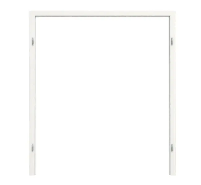 Widok frontowy ramy osłonowej do drzwi dwuskrzydłowych GARANT Authentic Bianco CePaL z zaokrągloną krawędzią