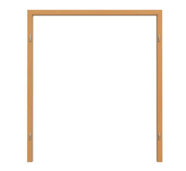 Widok frontowy ramy osłonowej do drzwi dwuskrzydłowych marki GARANT, buk ekskluzywny CePaL z zaokrągloną krawędzią