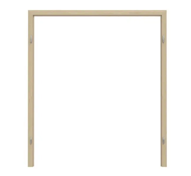 Widok frontowy ramy osłonowej do drzwi dwuskrzydłowych marki GARANT, klon Natura CePaL z zaokrągloną krawędzią.