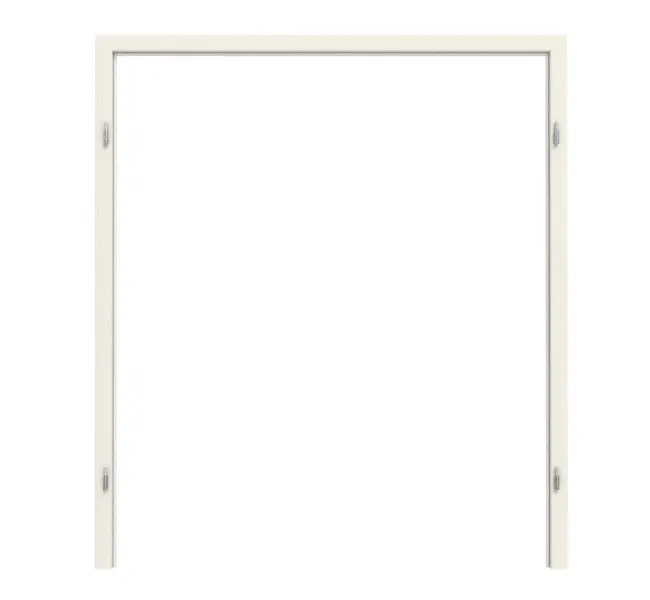 Widok frontowy marki GARANT rama osłonowa do drzwi dwuskrzydłowych biały lakier 9010 z zaokrągloną krawędzią