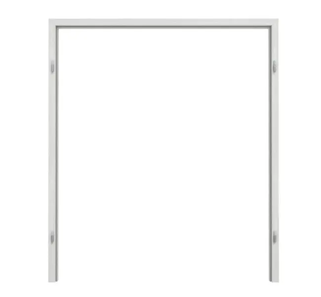 Widok frontowy firmy GARANT rama blokowa do drzwi dwuskrzydłowych Authentic Grigio CePaL z zaokrągloną krawędzią