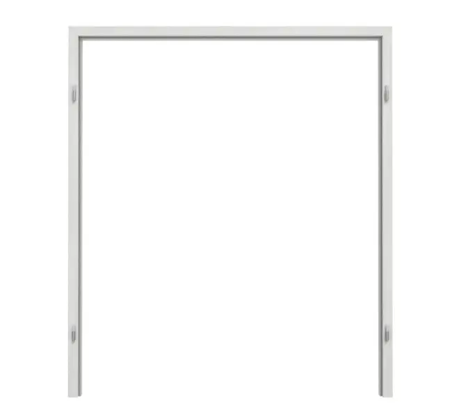 TEUTO rama blokowa do drzwi dwuskrzydłowych Authentic Grigio CPL z zaokrągloną krawędzią.