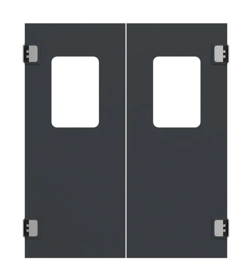 HÖRMANN podwójne drzwi wahadłowe z tworzywa sztucznego z przeszkleniem prostokątne