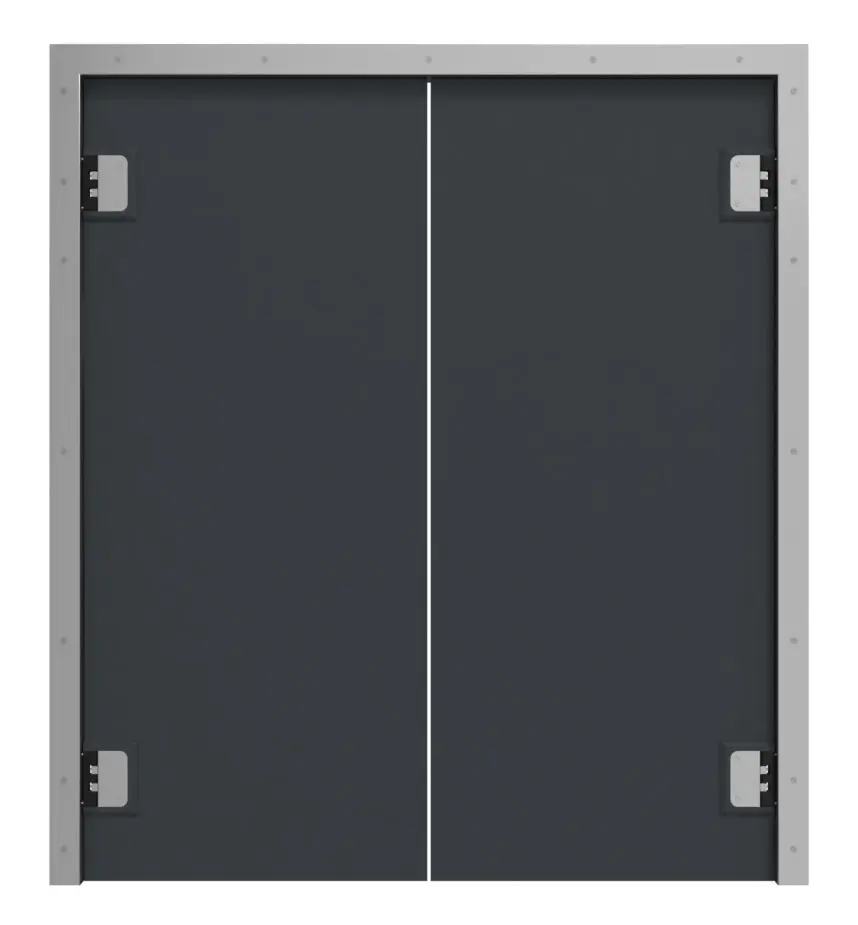 HÖRMANN dwuskrzydłowe drzwi wahadłowe z tworzywa sztucznego, w tym ościeżnica opaskowa