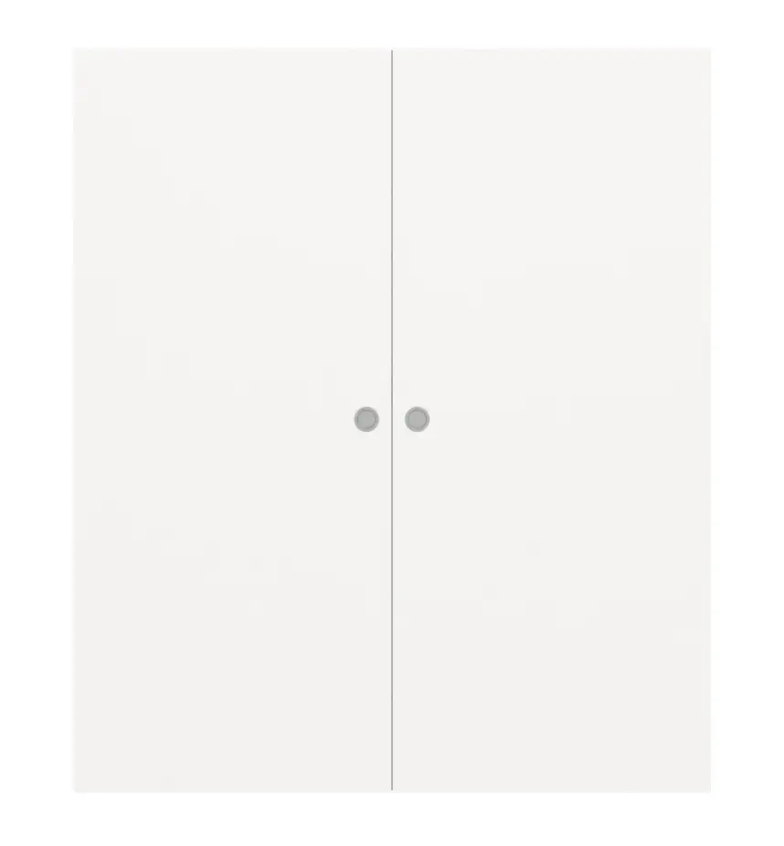 Widok frontowy dwuskrzydłowych drzwi przesuwnych arctic biały A 222 PortaLit-CPL - Westag