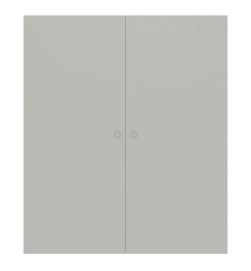Widok frontowy dwuskrzydłowych drzwi przesuwnych jasnoszary A 402 PortaLit-CPL - Westag & Getalit