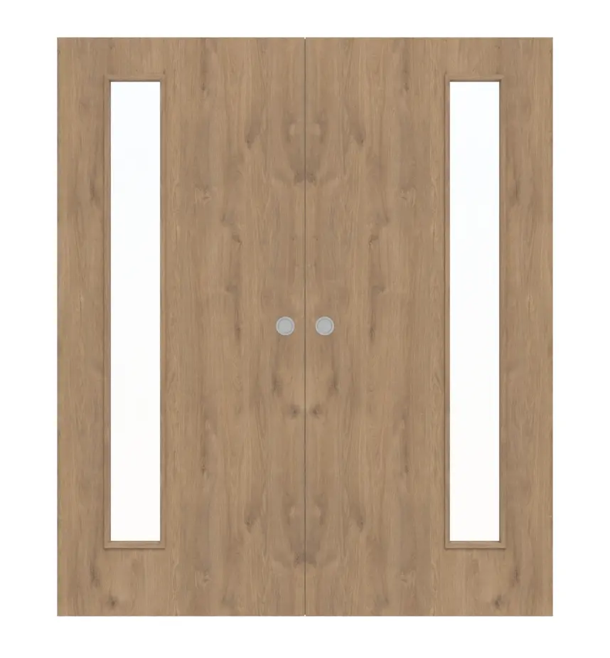 WESTAG drzwi dwuskrzydłowe białe przesuwne dąb Adria Ei 767 PortaLit CPL z przeszkleniem LA-1B