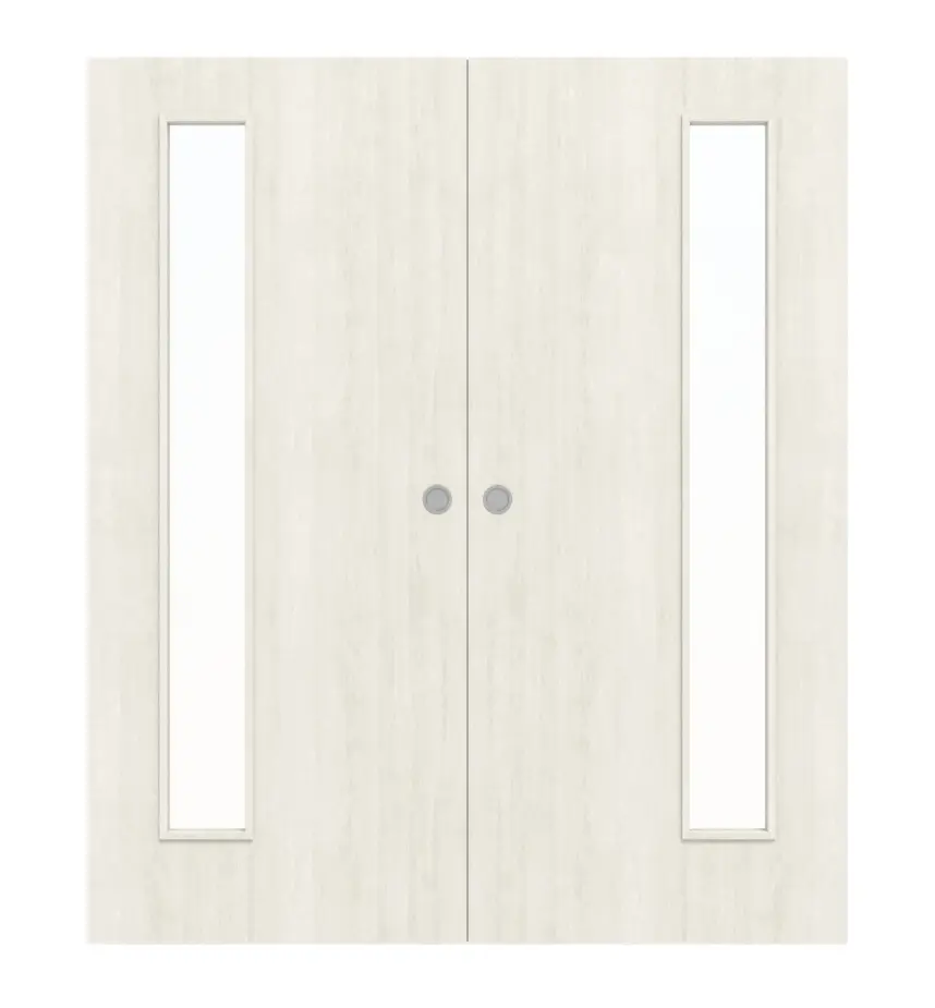 WESTAG Drzwi dwuskrzydłowe przesuwne Sosna Biała Pi 230 PortaLit CPL z przeszkleniem LA-1B