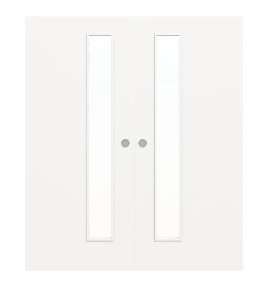 WESTAG drzwi dwuskrzydłowe przesuwne białe arctic biały A 222 RAL 9016 PortaLit CPL z przeszkleniem LA-1D