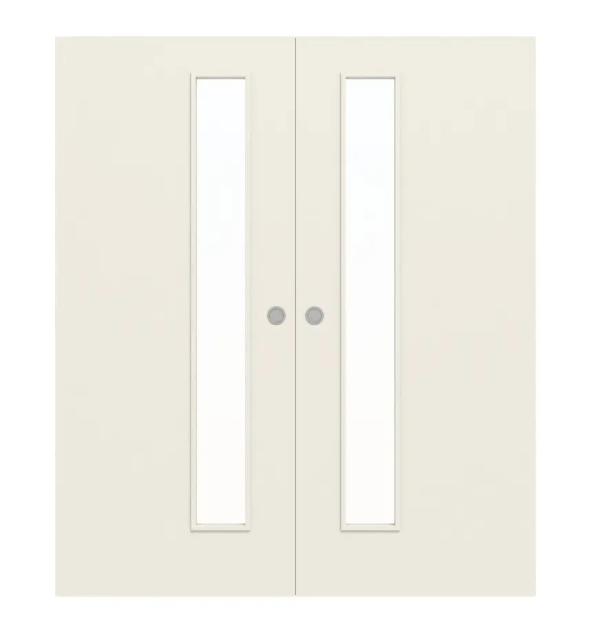 WESTAG dwuskrzydłowe drzwi przesuwne biel uni A 242 PortaLit CPL z przeszkleniem LA-1D