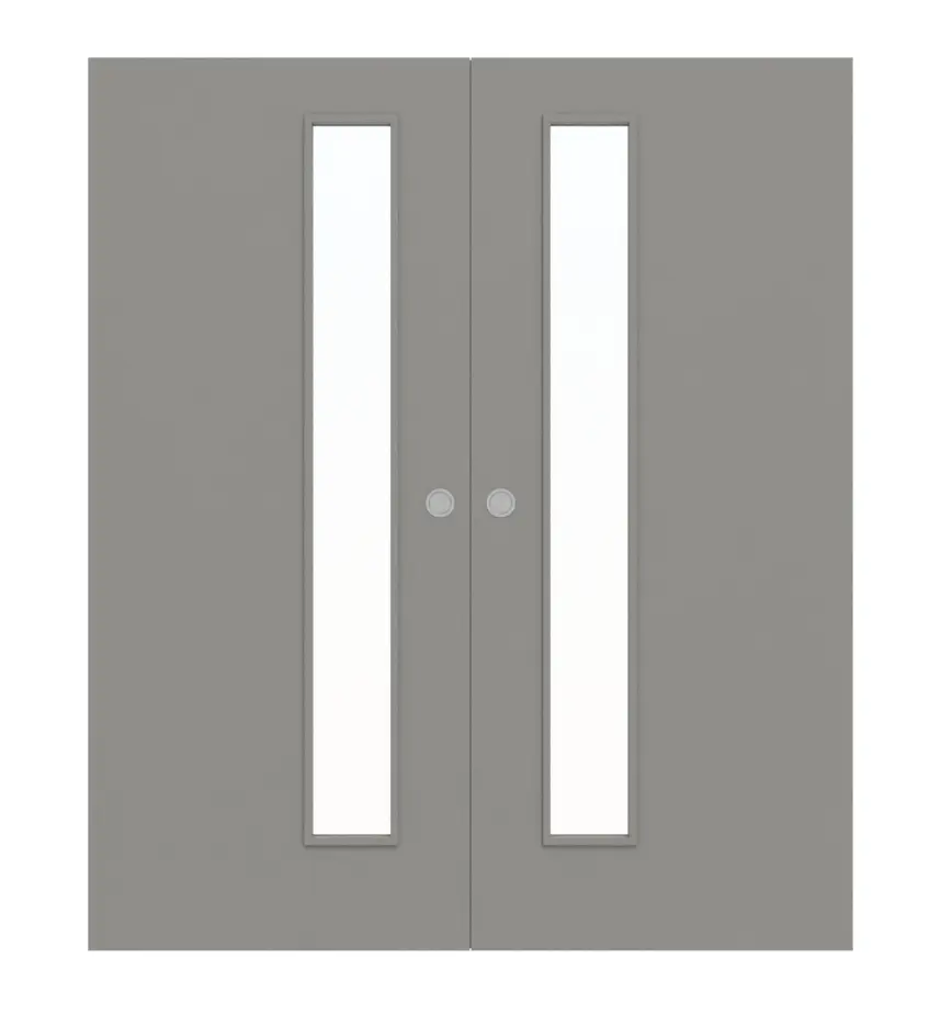 WESTAG dwuskrzydłowe drzwi przesuwne Kitt A 446 PortaLit CPL z przeszkleniem LA-1D