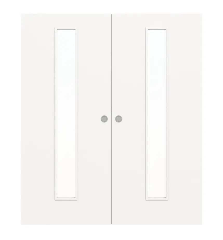WESTAG drzwi dwuskrzydłowe przesuwne białe arctic biały A 222 RAL 9016 PortaLit CPL z przeszkleniem LA-1