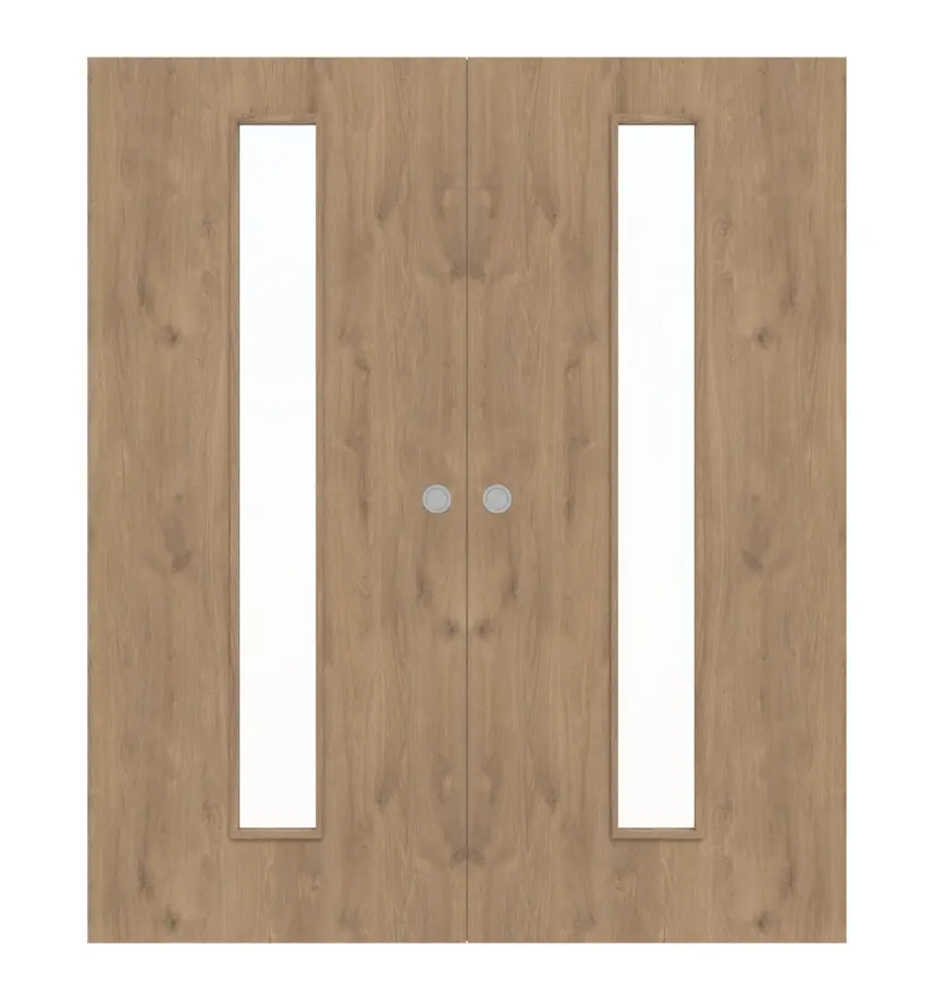 WESTAG drzwi dwuskrzydłowe białe przesuwne Dąb Adria Ei 767 PortaLit CPL z przeszkleniem LA-1