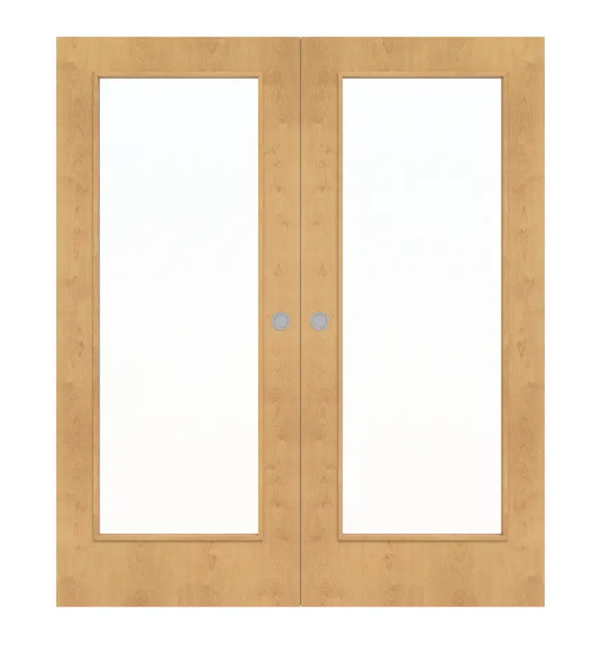 WESTAG klon rustykalny AH 74 PortaLit CPL drzwi dwuskrzydłowe białe z przeszkleniem LA-1000