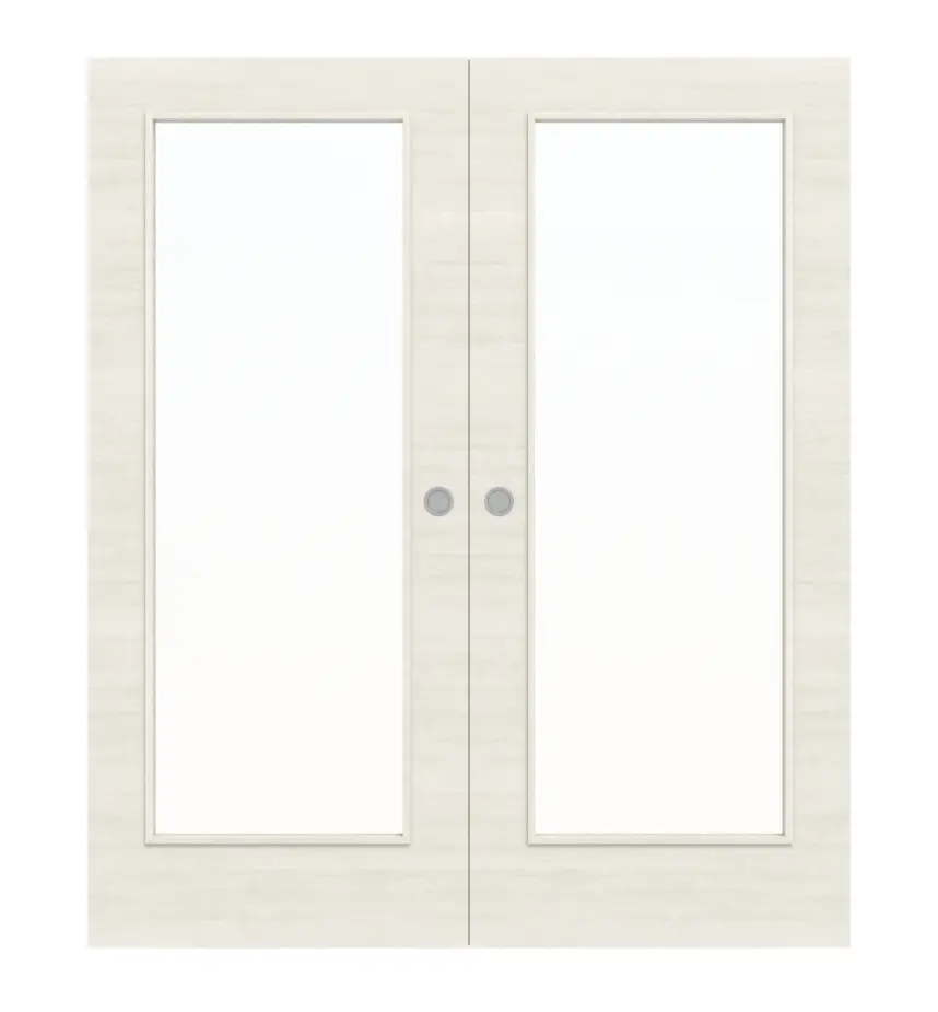 WESTAG drzwi dwuskrzydłowe przesuwne sosna biała Cross PIC 230 PortaLit CPL z przeszkleniem LA-1000