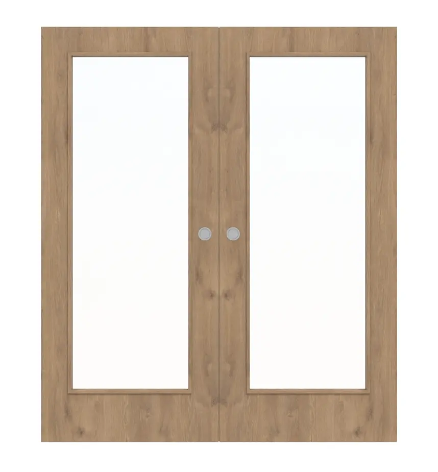 WESTAG drzwi dwuskrzydłowe białe przesuwne Dąb Adria Ei 767 PortaLit CPL z przeszkleniem LA-1000