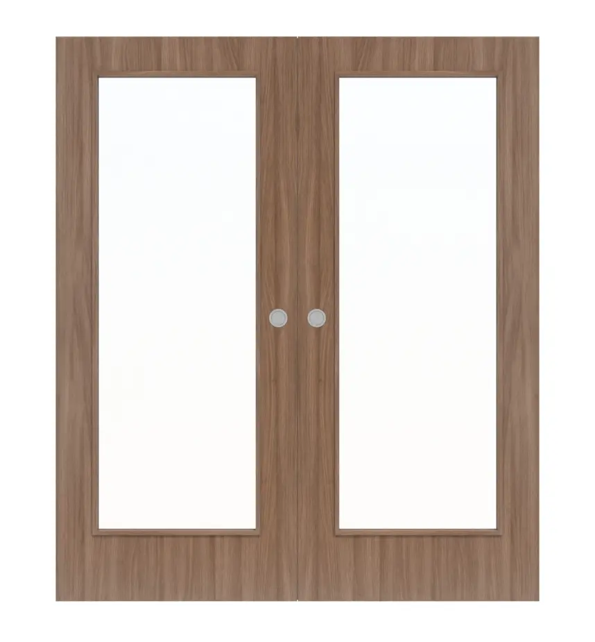 WESTAG dwuskrzydłowe drzwi przesuwne orzech włoski Noce NU 736 PortaLit CPL z przeszkleniem LA-1000