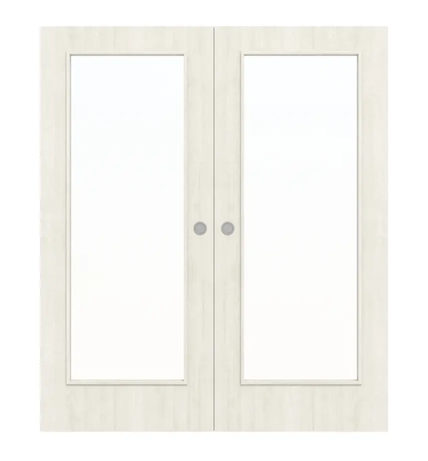 WESTAG Drzwi dwuskrzydłowe przesuwne Sosna Biała Pi 230 PortaLit CPL z przeszkleniem LA-1000