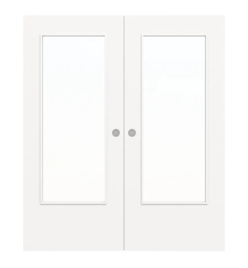 WESTAG drzwi dwuskrzydłowe przesuwne białe arctic biały A 222 RAL 9016 PortaLit CPL z przeszkleniem LA-DIN