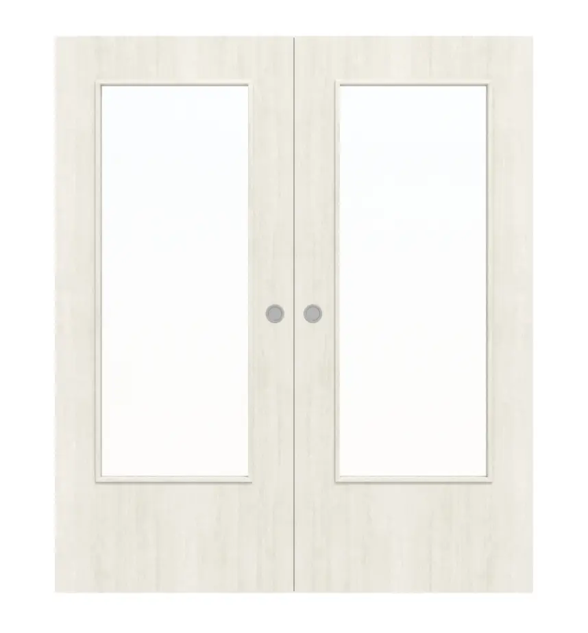 WESTAG drzwi dwuskrzydłowe przesuwne sosna biała Pi 230 PortaLit CPL z przeszkleniem LA-DIN