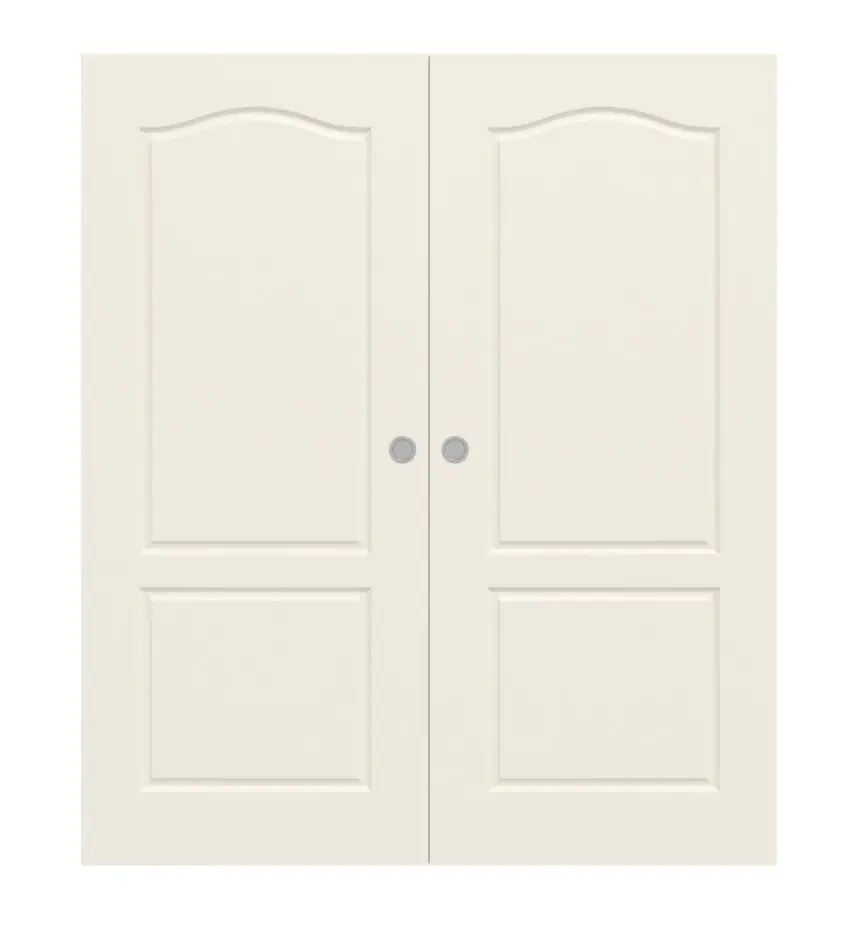 Widok frontowy serii Provence typ 4002-B biały lakier dwuskrzydłowe drzwi przesuwne - Westag & Getalit