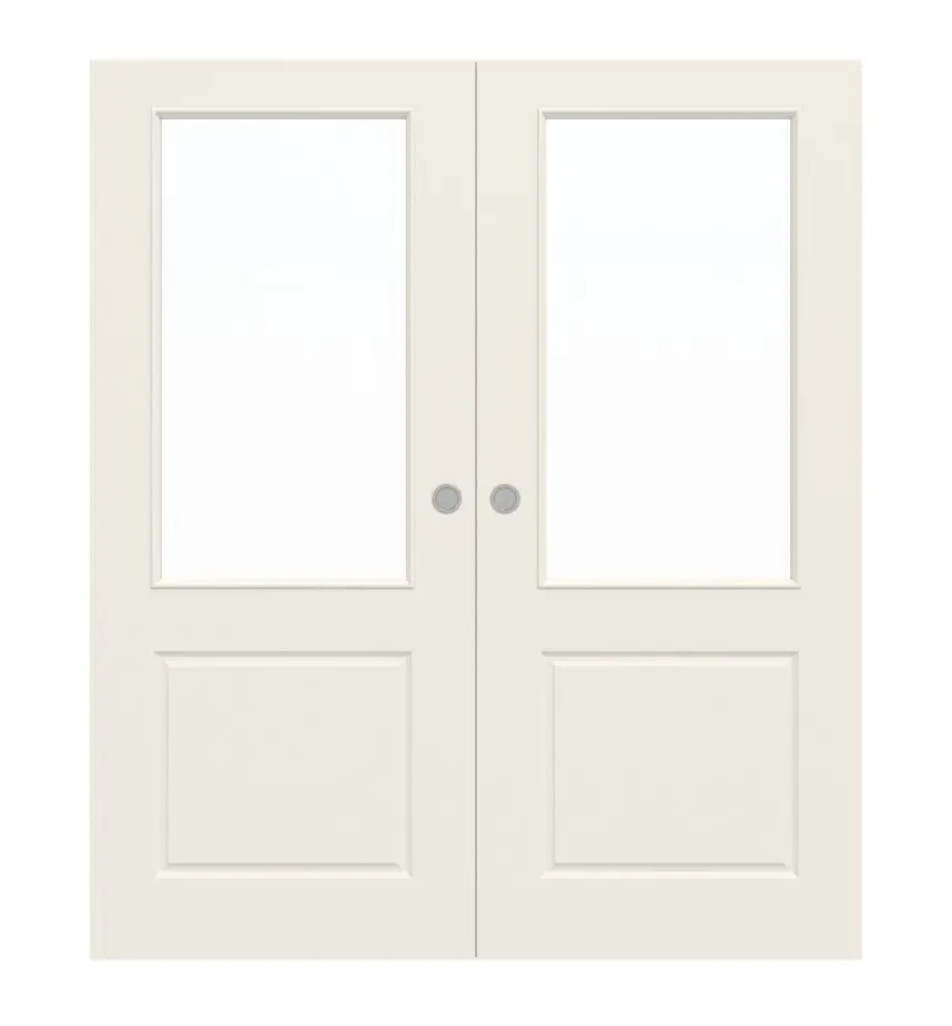 Widok frontowy Provence Typ 4002-LA biały lakier podwójne drzwi przesuwne - Westag & Getalit